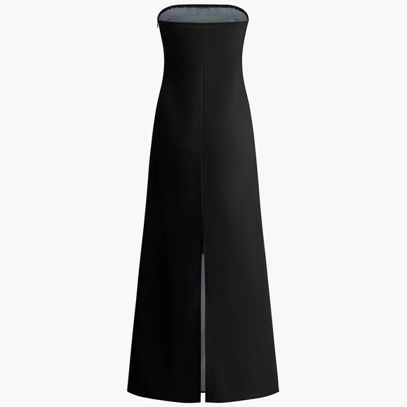 Commense Floral Print Split Tube Long Dress - Picture 6 of 6